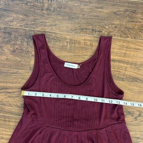 Calvin Klein Sleeveless Pleated Midi Dress with Pockets, Sz. 6. - Picture 9 of 10